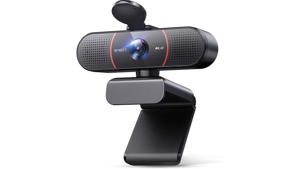 4k auto focus webcam mics