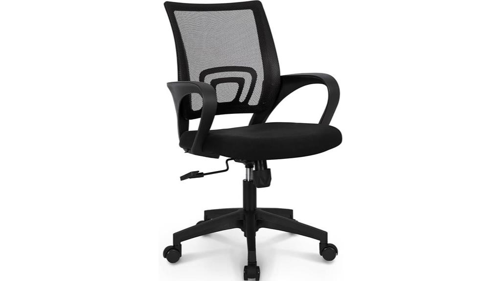 black ergonomic office desk chair
