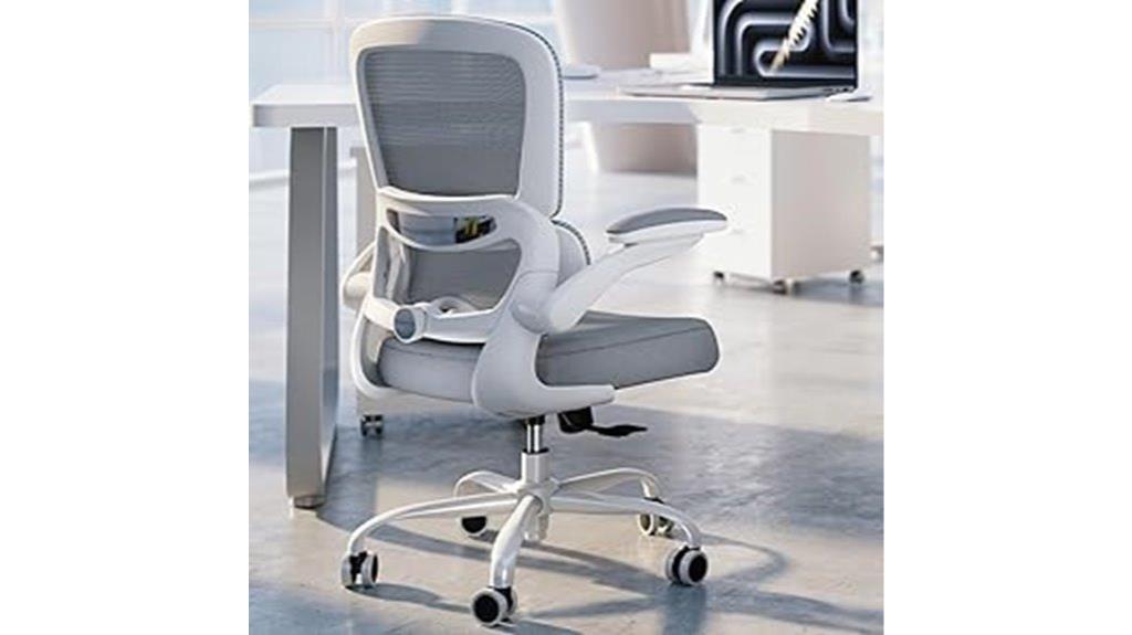 ergonomic adjustable white chair
