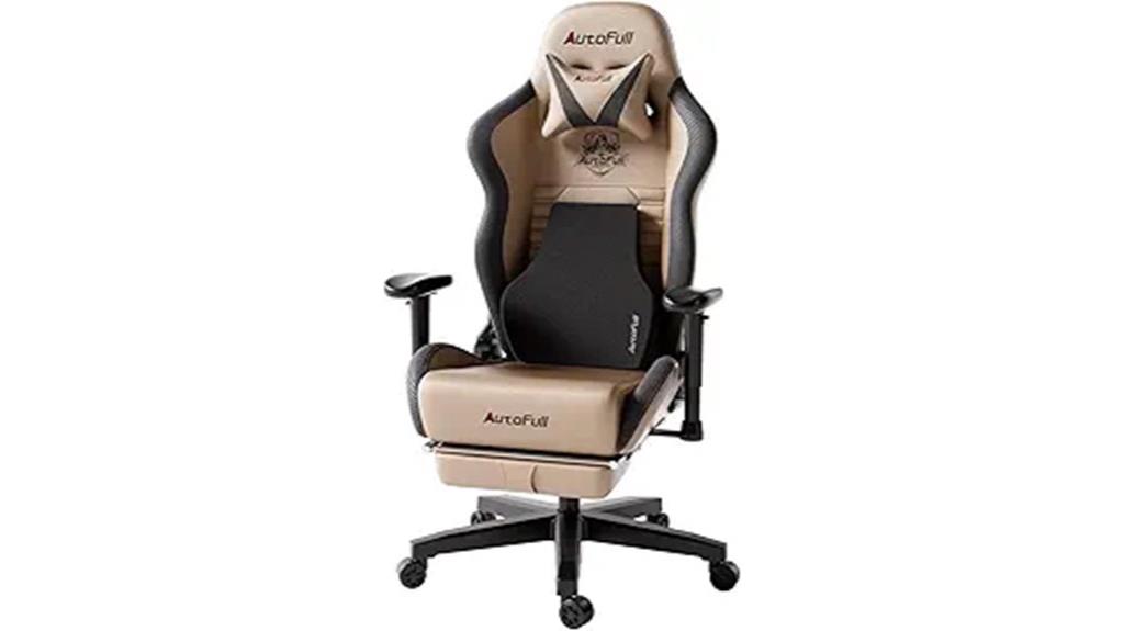 ergonomic gaming chair footrest