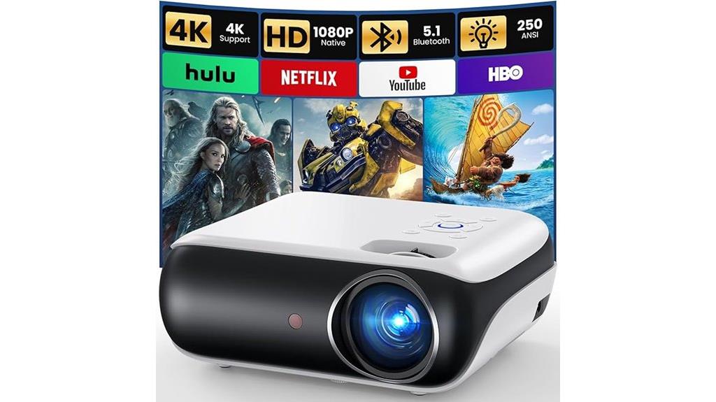 happrun 1080p bluetooth projector