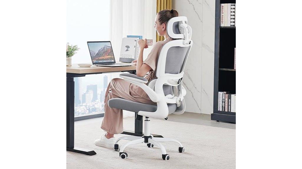 white ergonomic mesh chair