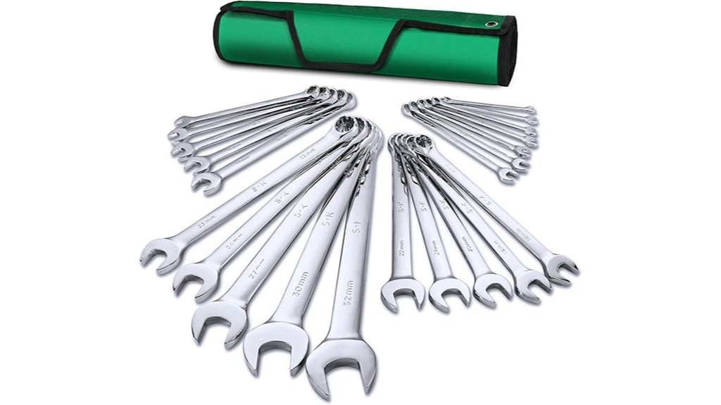 22 piece metric wrench superkrome finish