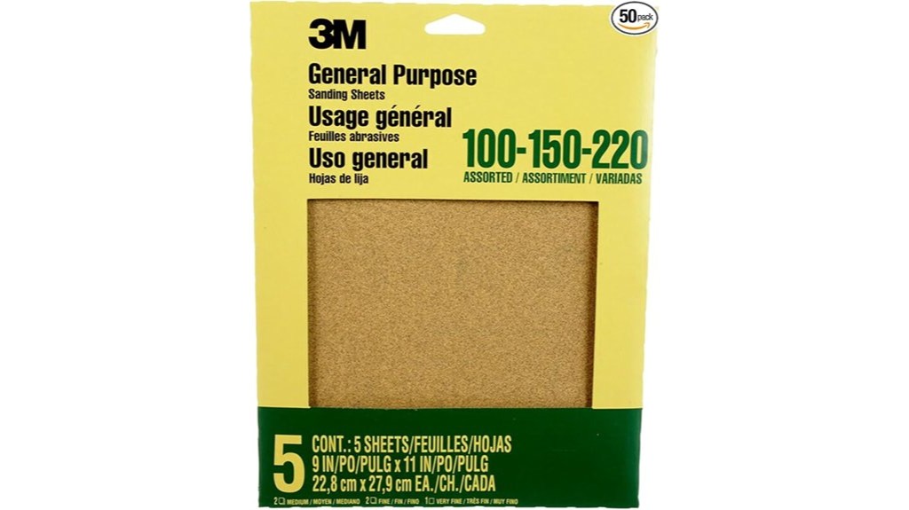 abrasive aluminum oxide sandpaper pack
