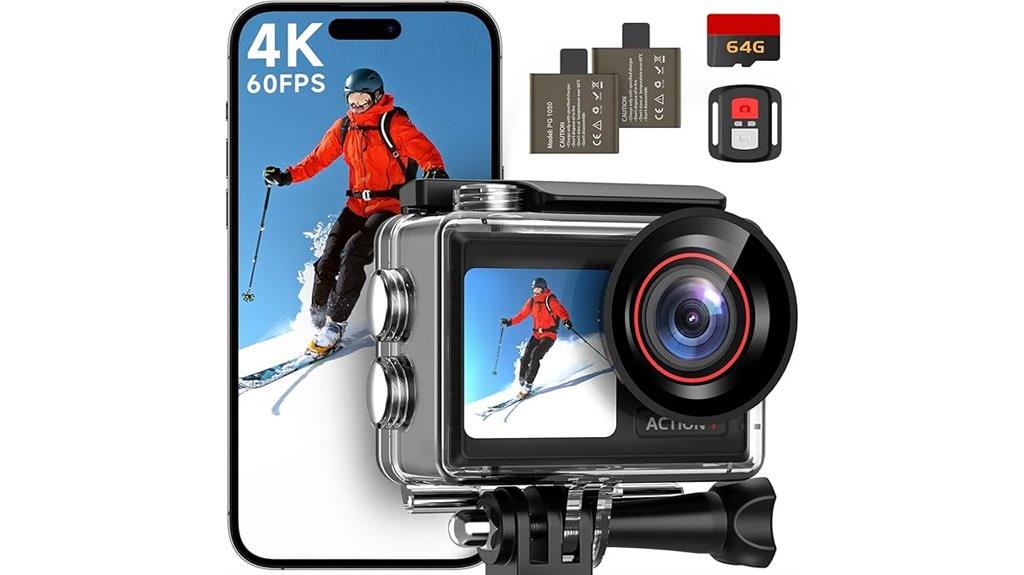 action camera 4k60fps waterproof