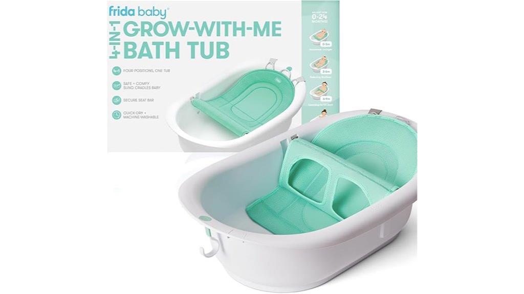 adaptable baby bathtub grows with child