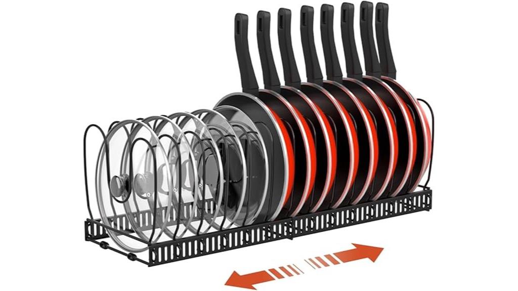 adjustable divider pot lid organizer