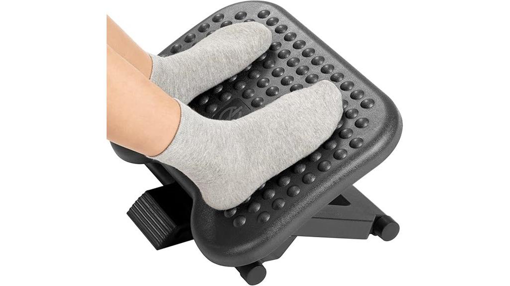 adjustable ergonomic footrest for desk