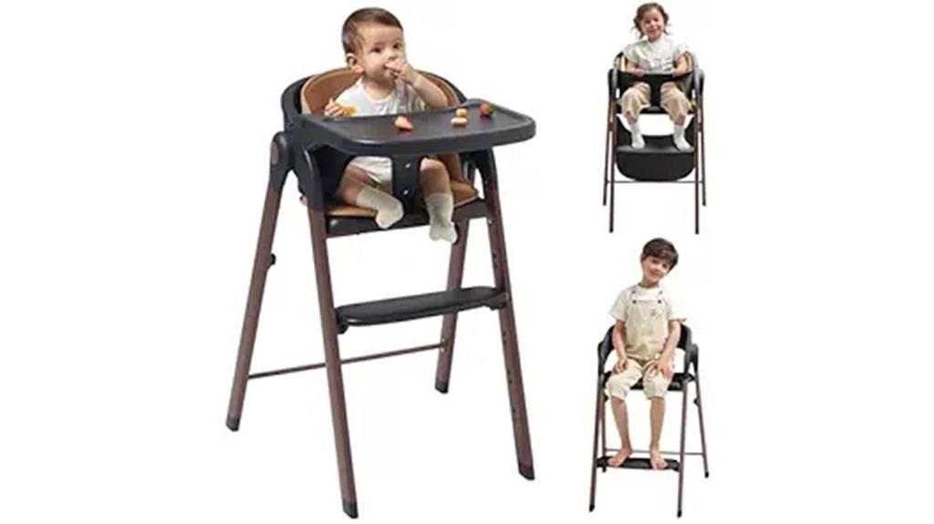 adjustable foldable high child s chair