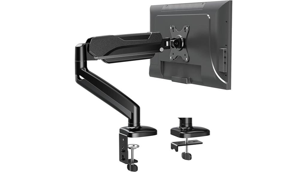 adjustable gas spring monitor arm