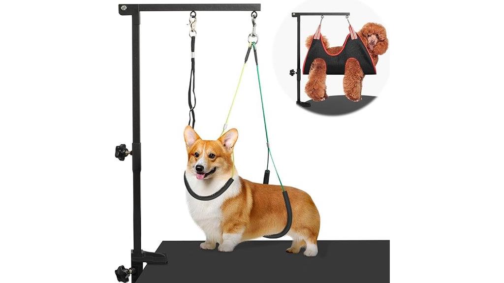 adjustable grooming table arm with noose