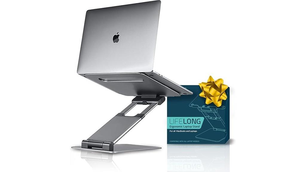 adjustable height laptop desk stand