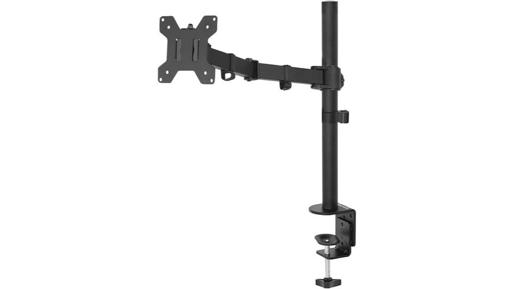 adjustable height tilt and rotational monitor stand