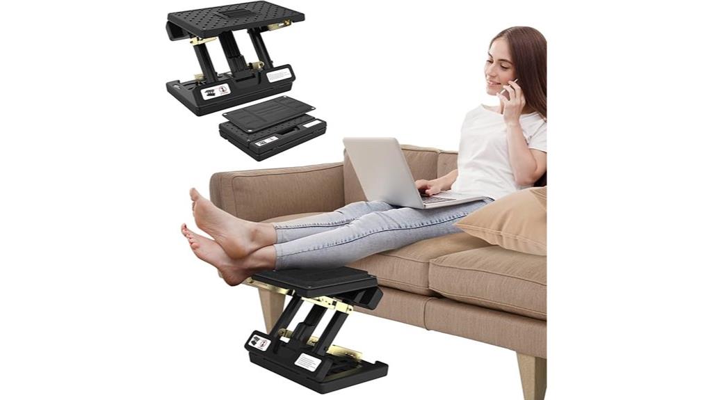 adjustable massage footrest for under desk