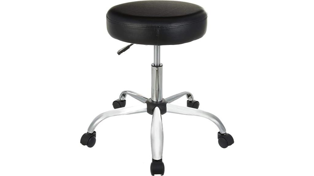 adjustable swiveling drafting stool with wheels