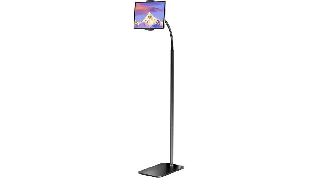 adjustable tablet floor stand