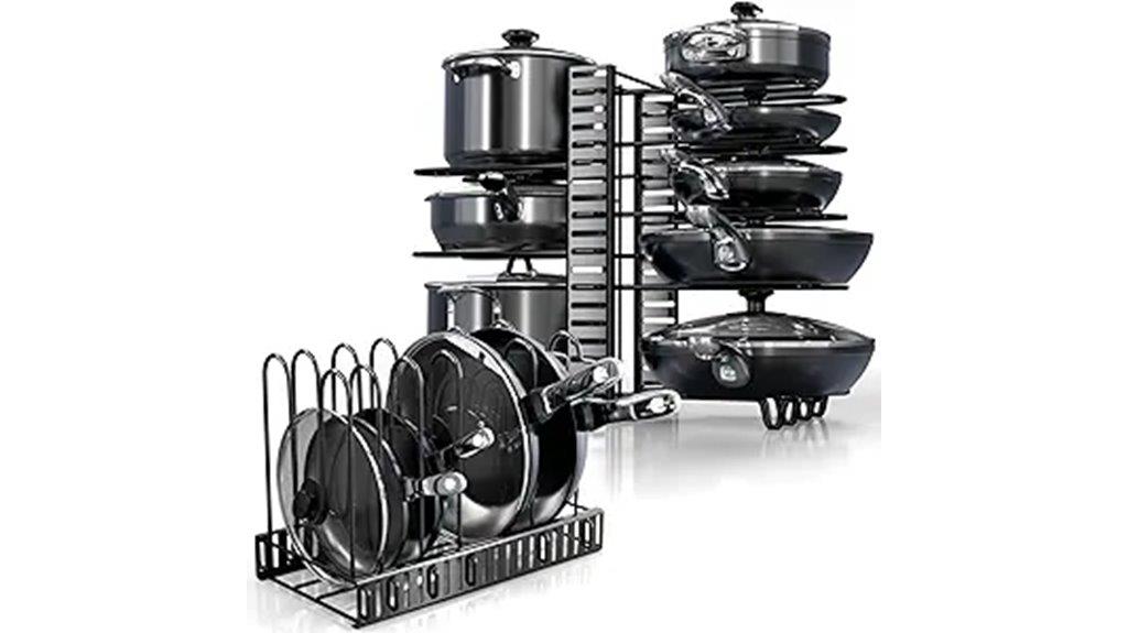 adjustable under cabinet organizer rack