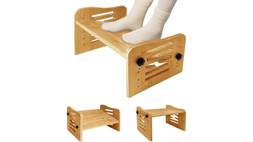 adjustable under desk footrest