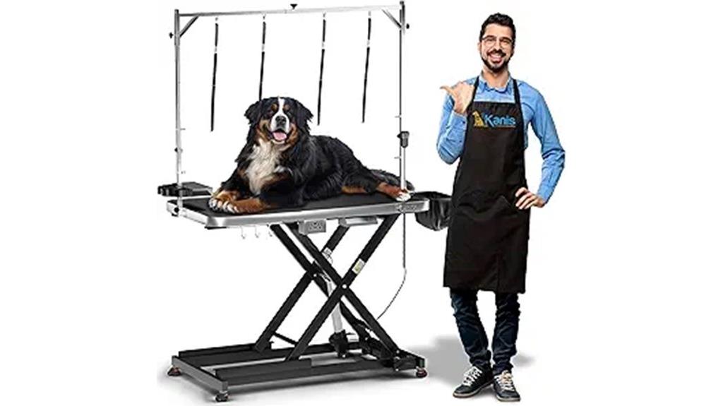 adjustable wheeled electric grooming table
