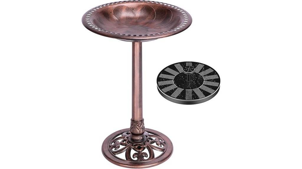 antique bronze bird bath fountain