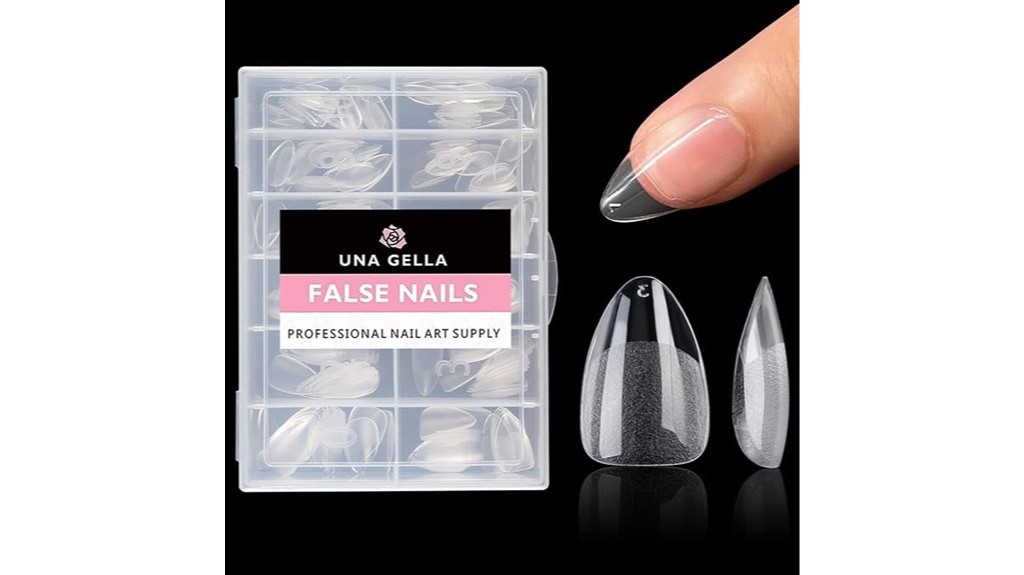 artificial almond shaped acrylic nail tips
