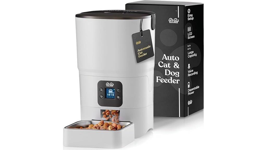 automatic cat feeding with display