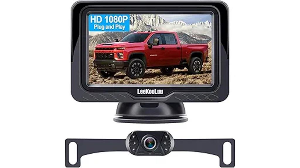 backup camera 1080p waterproof plug and play