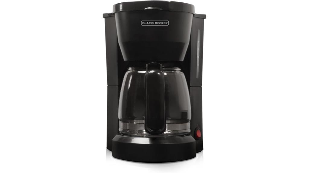 black decker 5 cup black coffeemaker