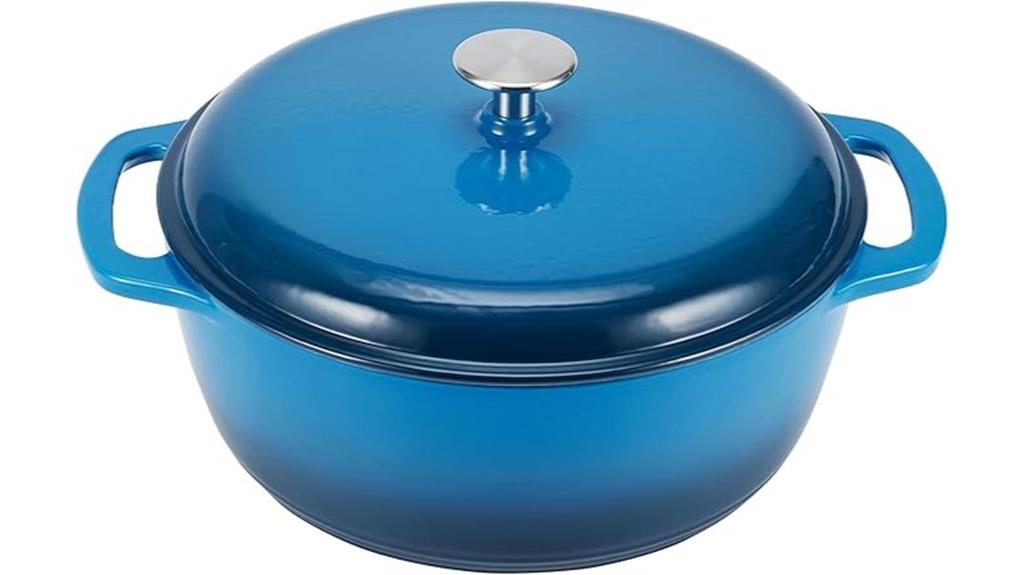 blue cast iron pot