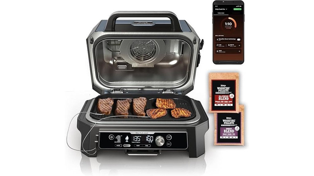 bluetooth connected outdoor grill and smoker