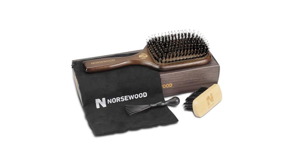 boar bristle hair brush set