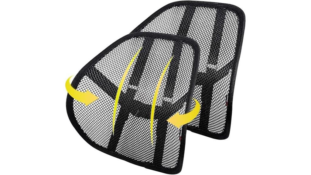 breathable lumbar support mesh pack