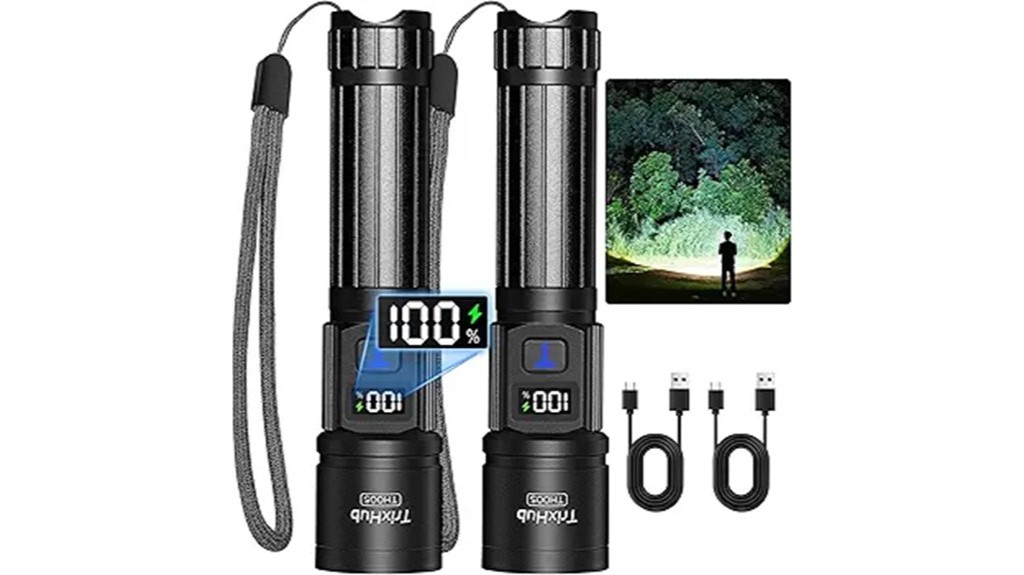 bright adjustable rechargeable led flashlights