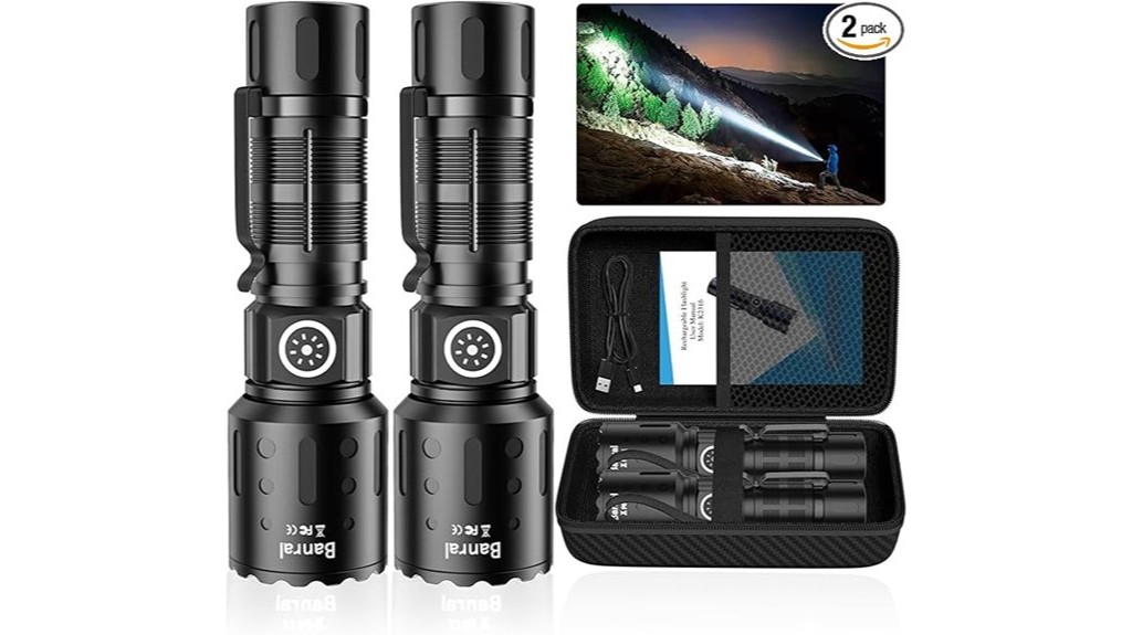 bright tactical flashlight for camping emergency