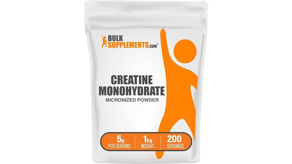 bulk creatine monohydrate powder supplement