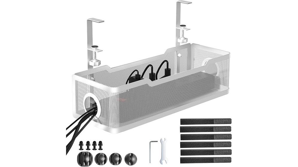 cable management desk tray