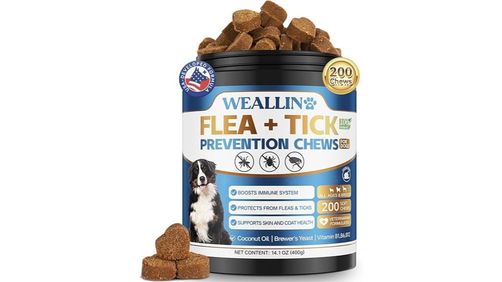 canine flea and tick prevention chews