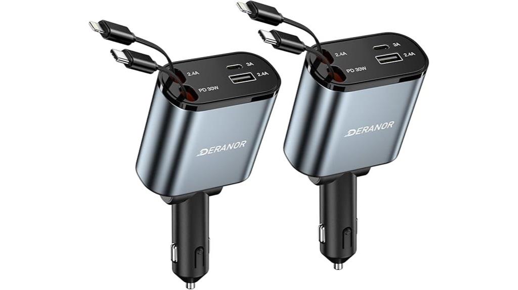 car charger with cables