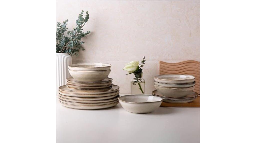 ceramic dinnerware set for six