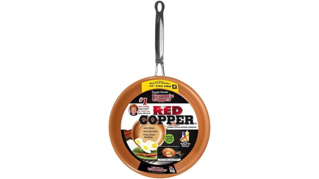 ceramic non stick copper fry pan