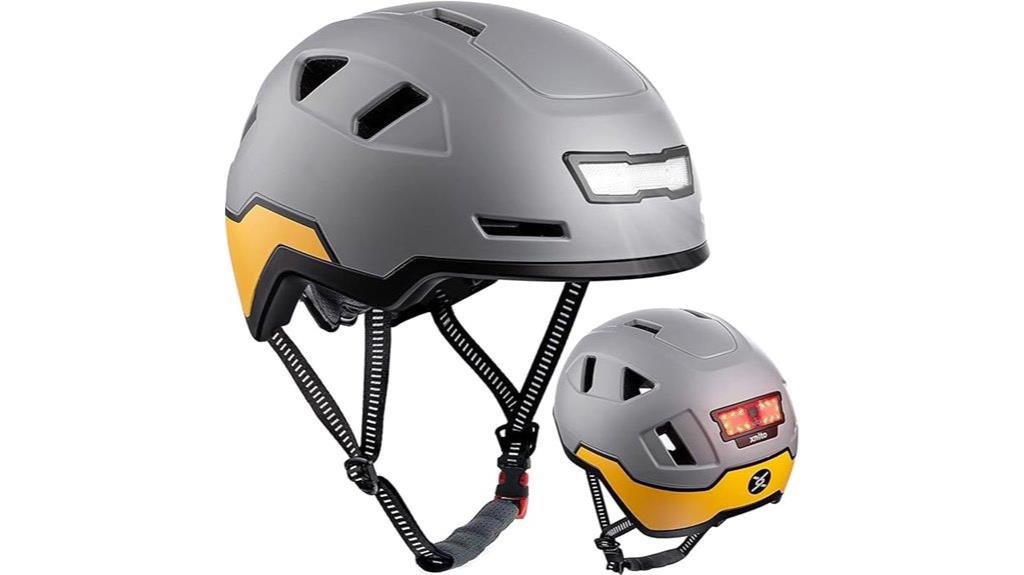 certified adult bike helmet with lights