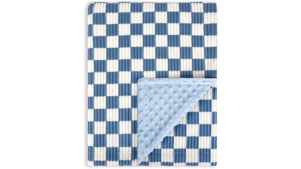 checkered baby blanket for children