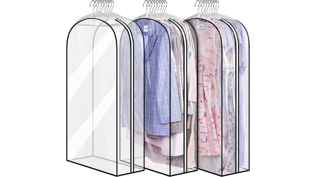 clear garment hanging clothes bags