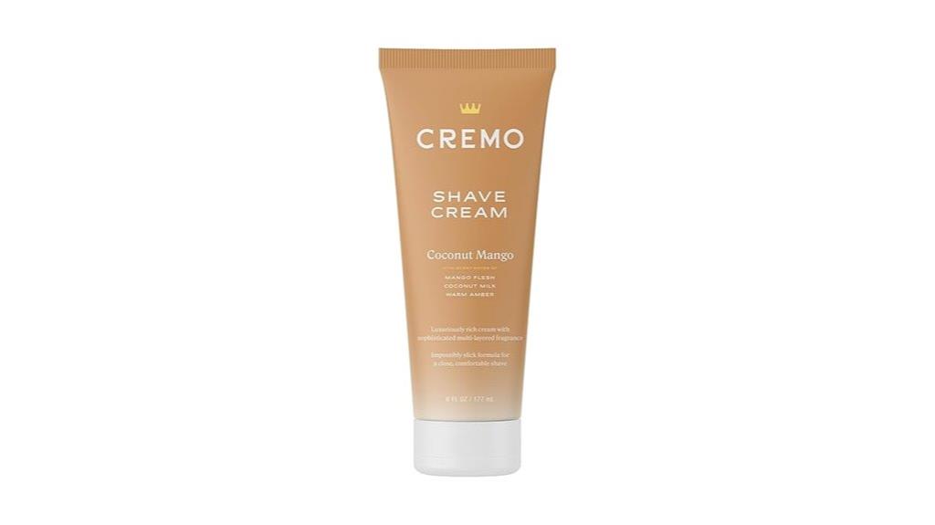 coconut mango moisturizing shave cream