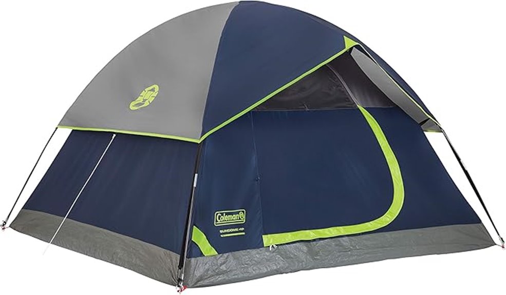 coleman camping tent setup