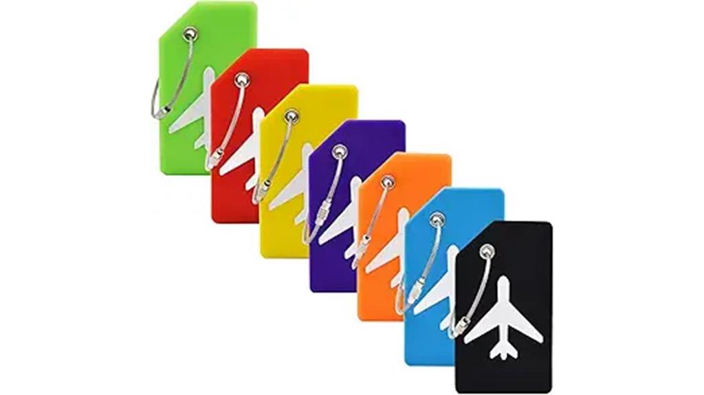 colorful silicone luggage identification tags