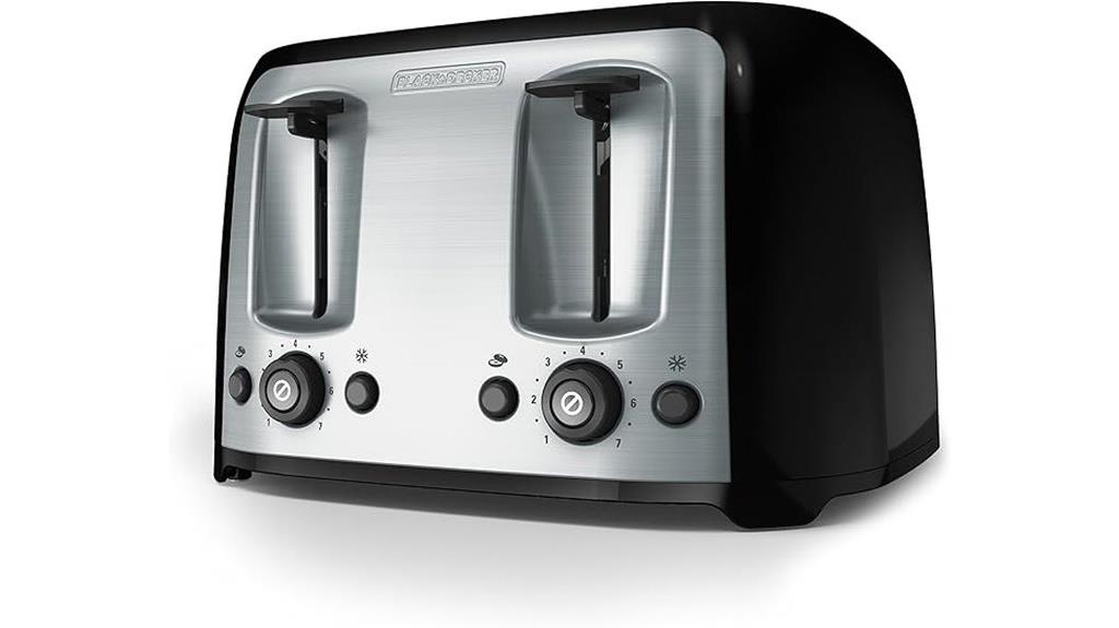 compact four slice toasting convenience