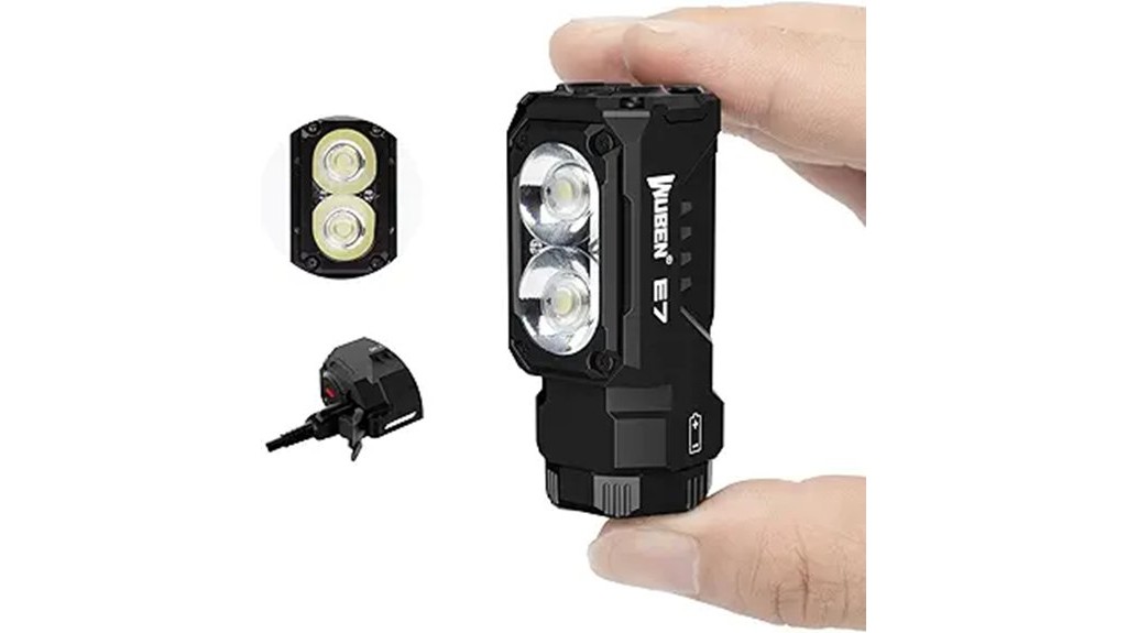 compact magnetic multimode rechargeable flashlight