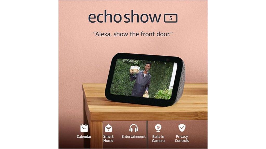 compact smart home display charcoal