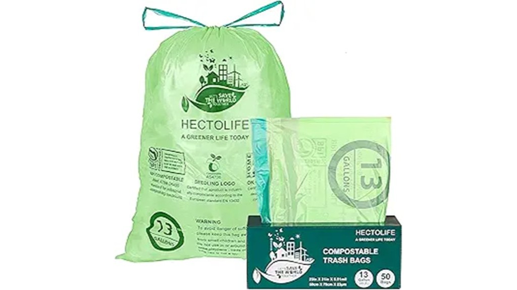 compostable drawstring trash bags